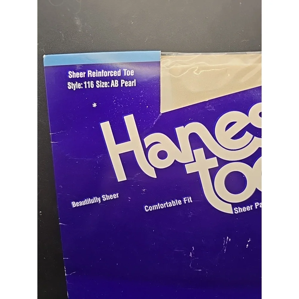 Hanes Too Day‎ Sheers Pantyhose Nylons Reinforced Toe #116 Sz AB Pearl